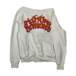 Juice WRLD Vlone Fighting Demons Hoodie Mens Medium White Orange Authentic